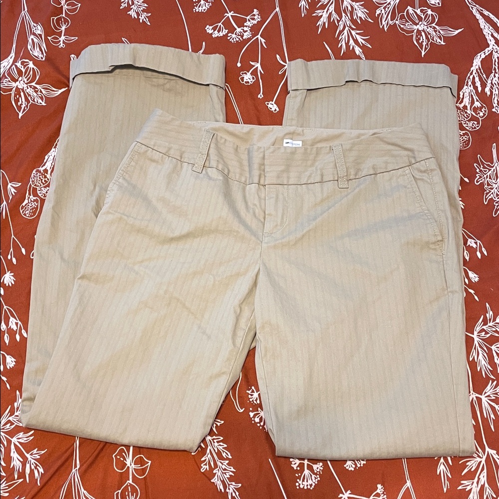 Khaki GAP cotton stretch slacks trousers
